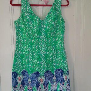 LILLY PULITZER Elephant Tandie Toucan Green Shift Dress
